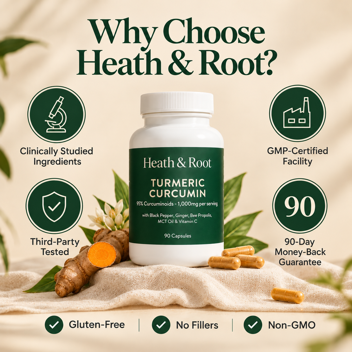 Turmeric Curcumin Capsules (1,000mg)