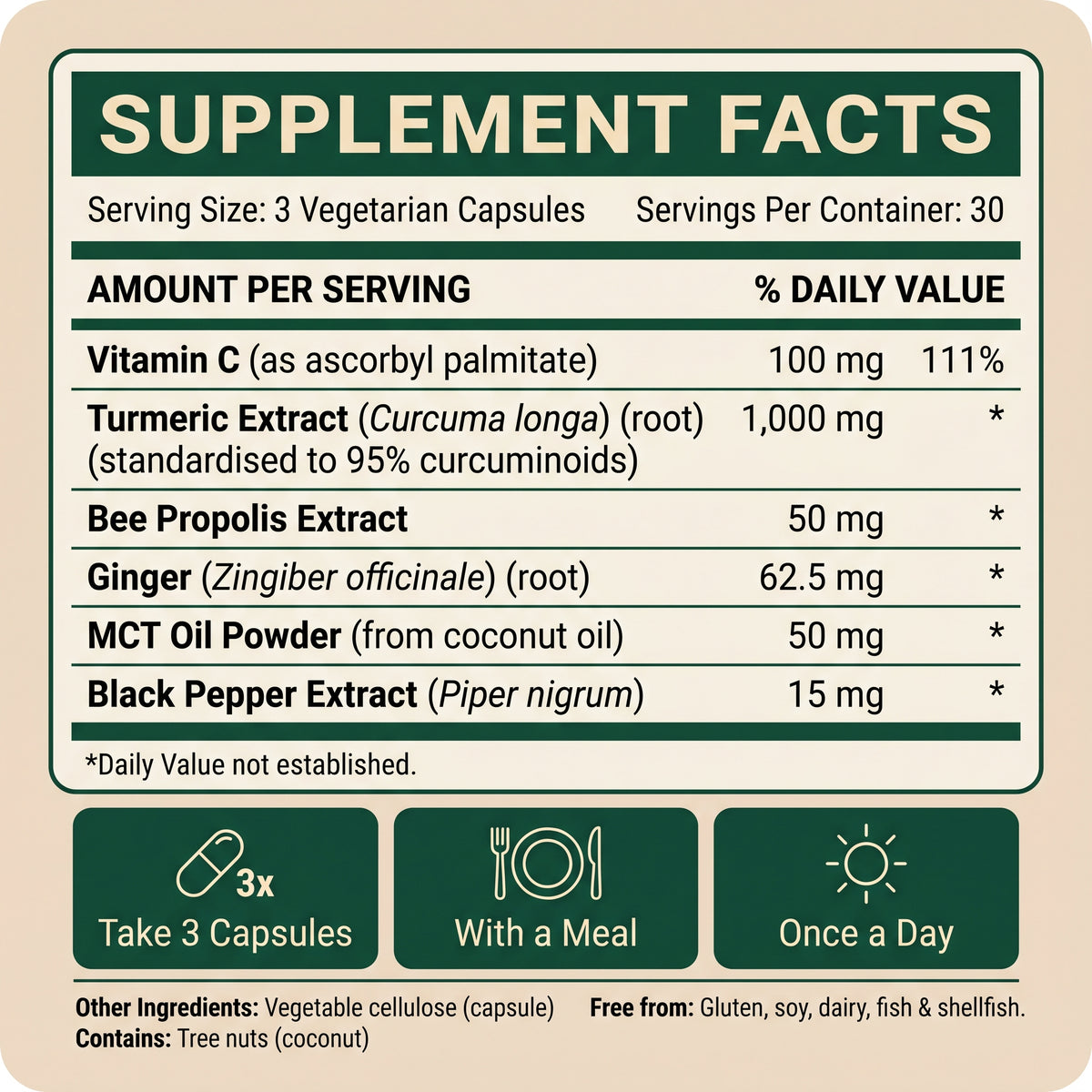 Turmeric Curcumin Capsules (1,000mg)